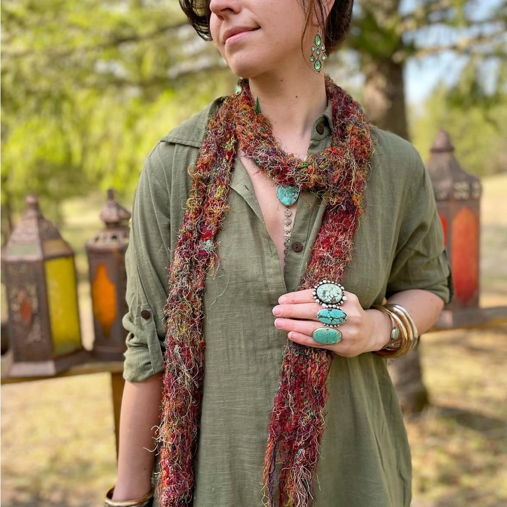 Tree of Life Linen Buttonup S - Picture 2 of 5
